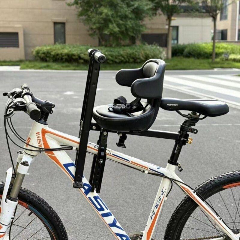 padded child bike safety seat with high back and five-point harness