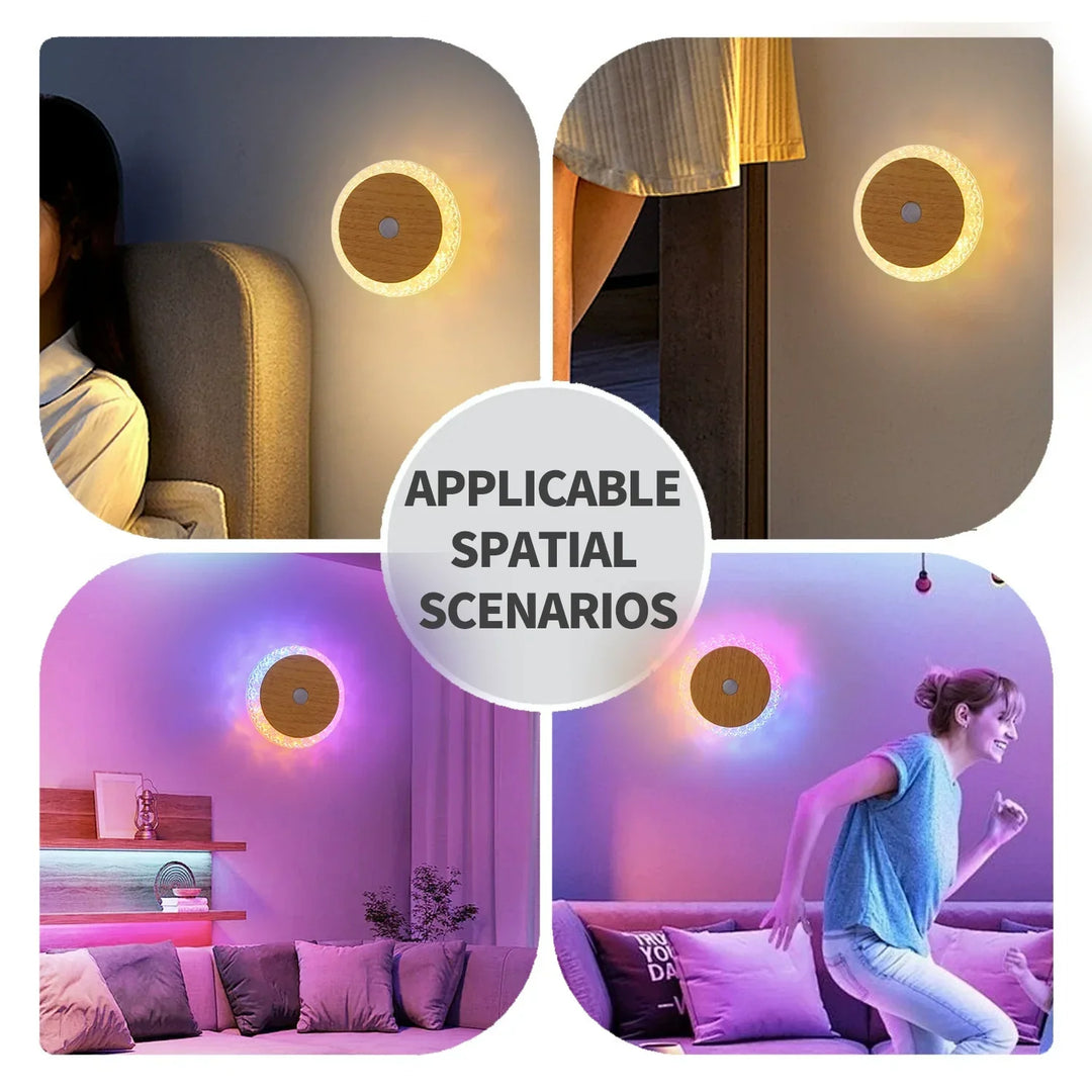 Inteligentna Ładowalna Lampa Ścienna z Czujnikiem Ruchu - Hotelowa Lampa Nocna przy Łóżku