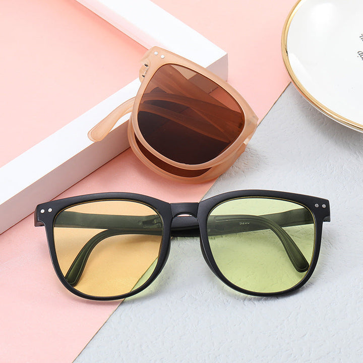 Damskie okulary przeciwsłoneczne w stylu oversized z lustrzanymi soczewkami