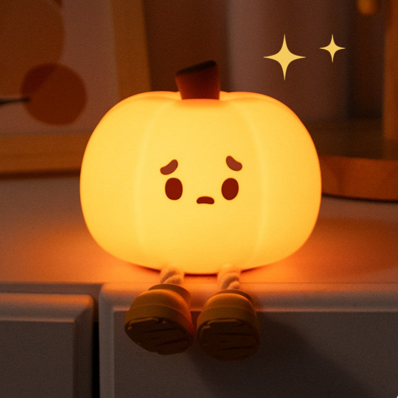 Lampka Nocna z Silikonu w Kształcie Dyni