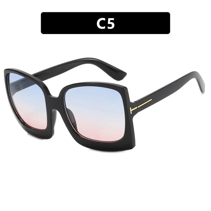Damskie okulary przeciwsłoneczne w nowoczesnym kwadratowym designie z lustrzanymi soczewkami