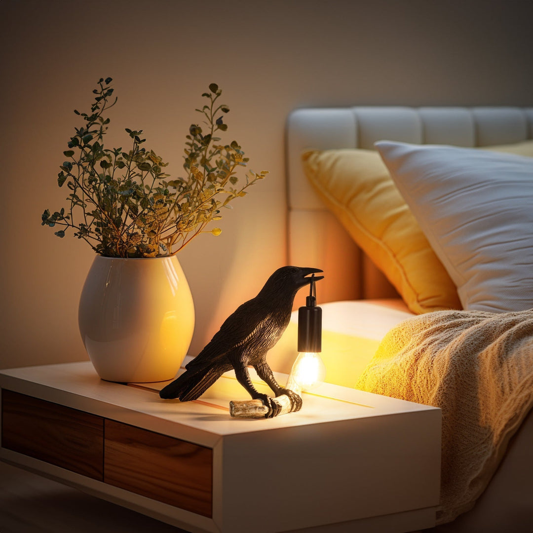 Kreatywna Lampa Stołowa w Kształcie Ptaka – Nocna Lampa Przy Łóżku, Mini Lampa do Salonów i Sypialni