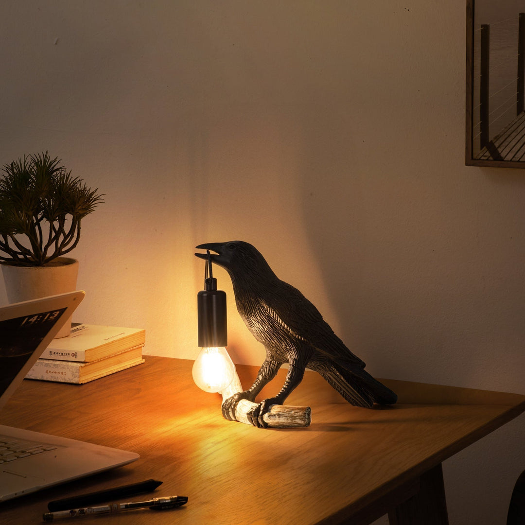 Kreatywna Lampa Stołowa w Kształcie Ptaka – Nocna Lampa Przy Łóżku, Mini Lampa do Salonów i Sypialni
