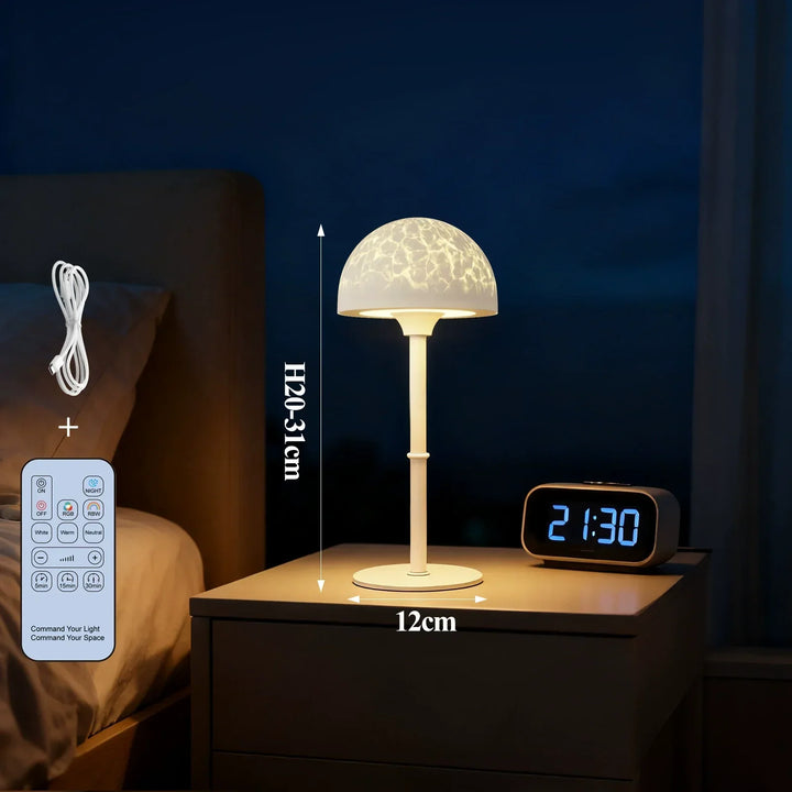 Wiralna Kreatywna Dekoracyjna Lampa Nocna na Stolik, LED Zdalne Sterowanie Atmosferyczne