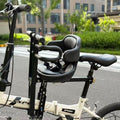 padded child bike safety seat with high back and five-point harness