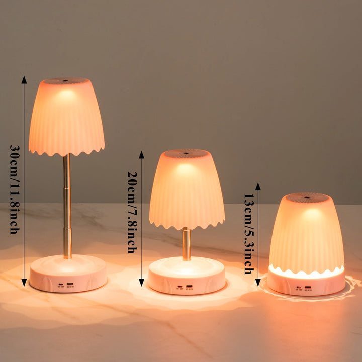 Wiralna Lampa Nocna z Bezprzewodowym Ładowaniem, Kreatywna Lampa Atmosferyczna na Nocny Stolik