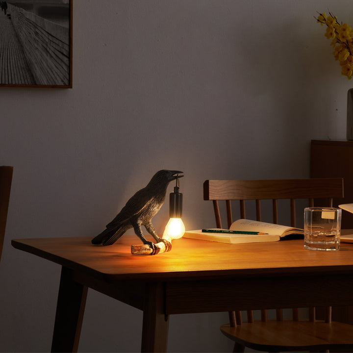 Kreatywna Lampa Stołowa w Kształcie Ptaka – Nocna Lampa Przy Łóżku, Mini Lampa do Salonów i Sypialni