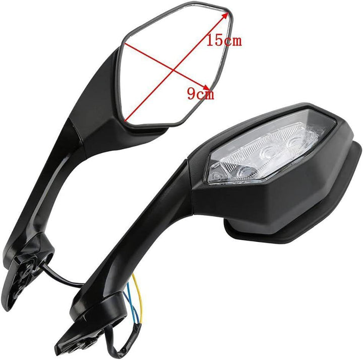 Regulowane Lusterko Wsteczne LED do Motocykla