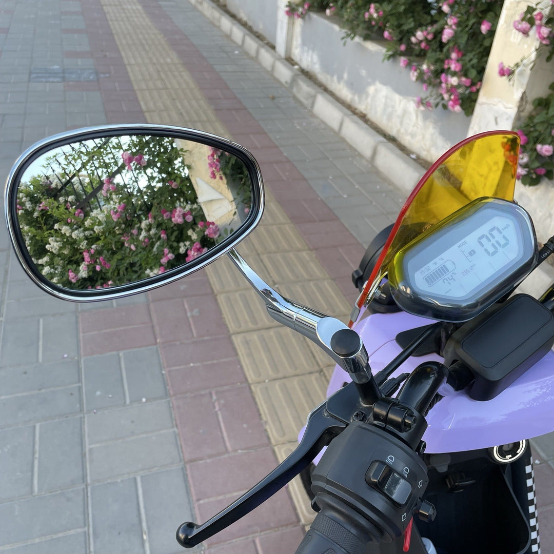 Lusterka Motocyklowe Regulowane z Powłoką Chromową