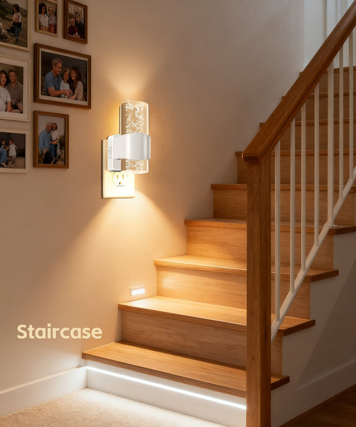 LED Czujnik Nocna Lampa Stepless Dimming Oświetlenie Ścienne Korytarza