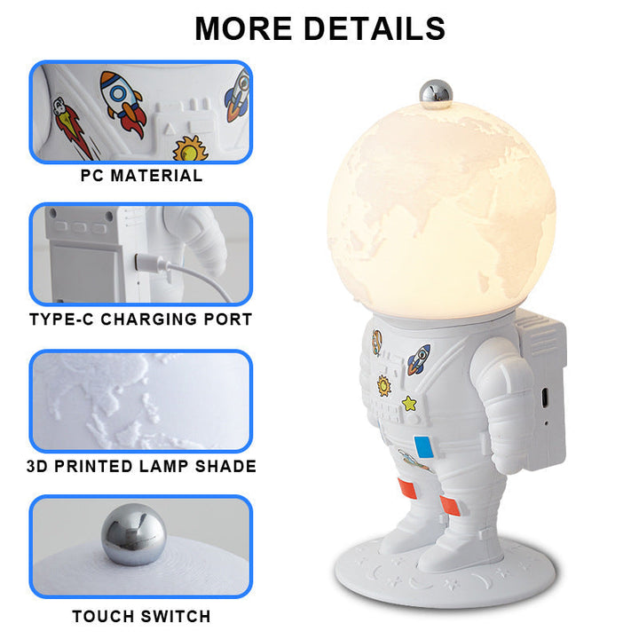Lampa Księżycowa Astronauta, Żywiczna Lampa Nocna, Dekoracja Sypialni, Kreatywny Prezent