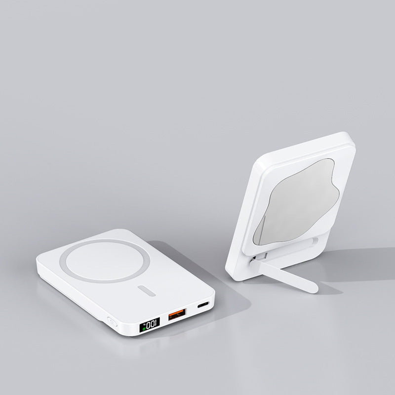 Powerbank z wbudowanym lustrem kosmetycznym i wielofunkcyjnym portem ładowania