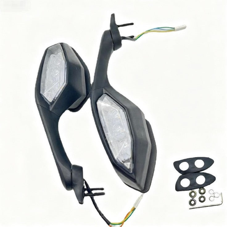 Regulowane Lusterko Wsteczne LED do Motocykla