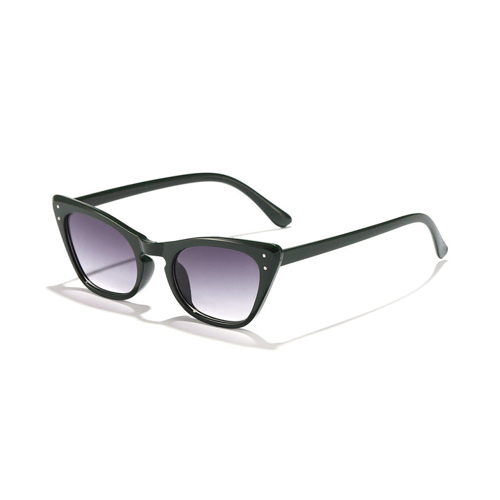 Damskie okulary przeciwsłoneczne Cat-Eye z lustrzanymi soczewkami i stylową oprawą