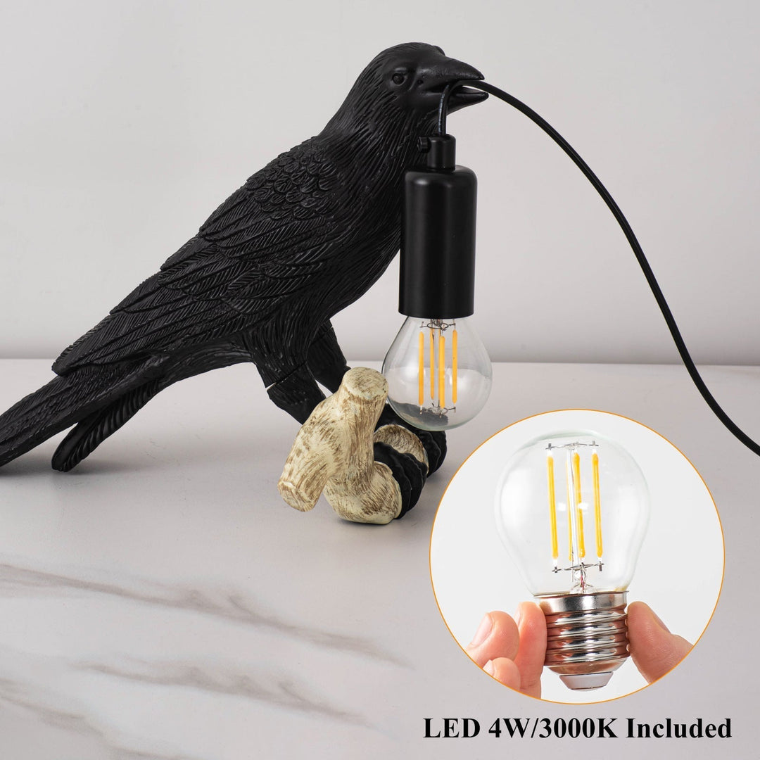 Kreatywna Lampa Stołowa w Kształcie Ptaka – Nocna Lampa Przy Łóżku, Mini Lampa do Salonów i Sypialni