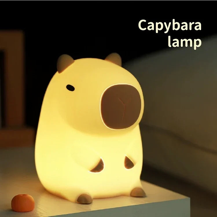 Lampka nocna z silikonu Kapibary