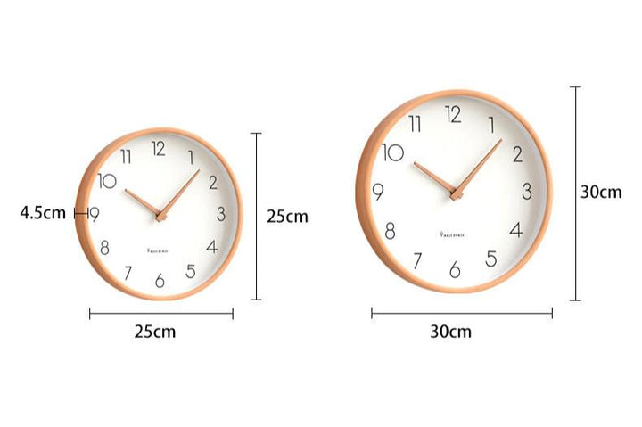 Nordycki Minimalistyczny Drewniany Zegar Ścienny Cichy