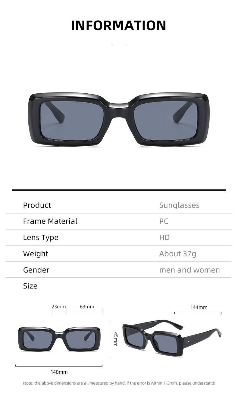 Stylowe damskie kwadratowe okulary przeciwsłoneczne z lustrzanymi soczewkami