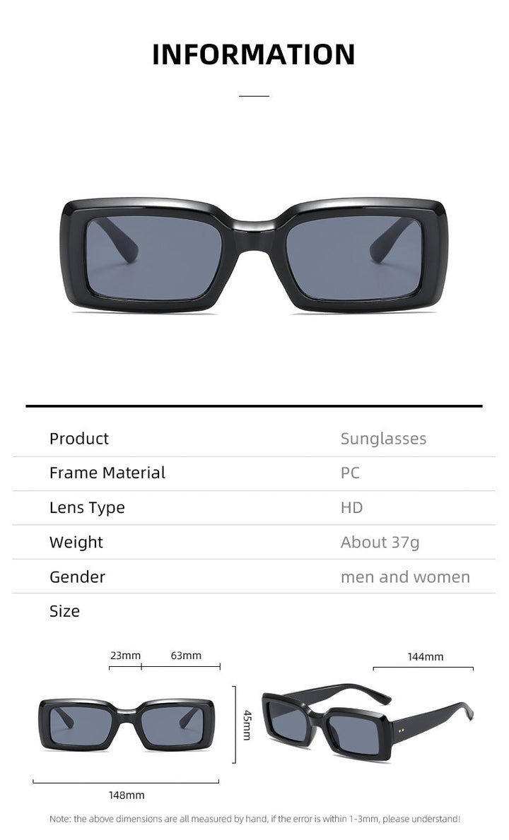 Stylowe damskie kwadratowe okulary przeciwsłoneczne z lustrzanymi soczewkami