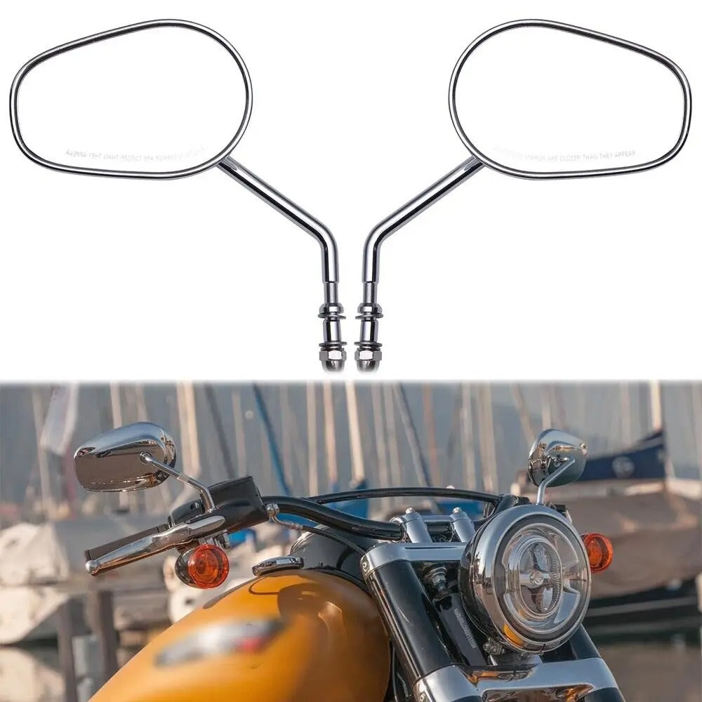 Regulowane Lusterko Motocyklowe z Wysokiej Jakości Wykończeniem Chromowanym