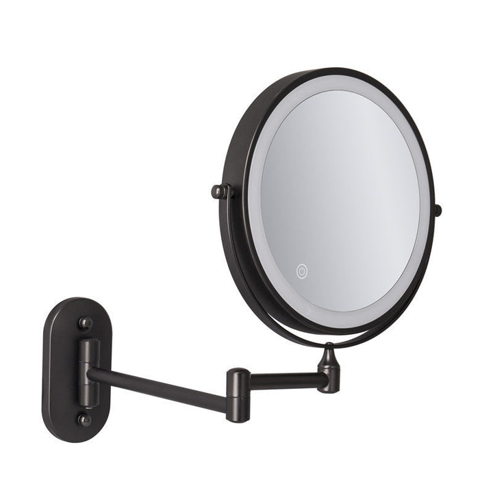 Lustro do golenia montowane na ścianie z funkcją ładowania | Obrót 360°. Powiększenie 1X/10X i regulowane oświetlenie LED do użytku w łazience