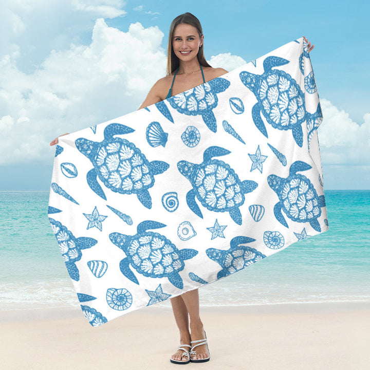 Ręcznik plażowy z lustrzanym wzorem mandali