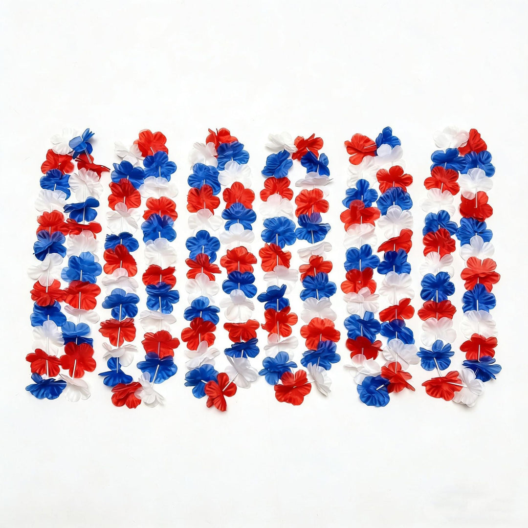 Unisex nan Hawaiian flower collar made of lightweight fabric flowers for party Luau