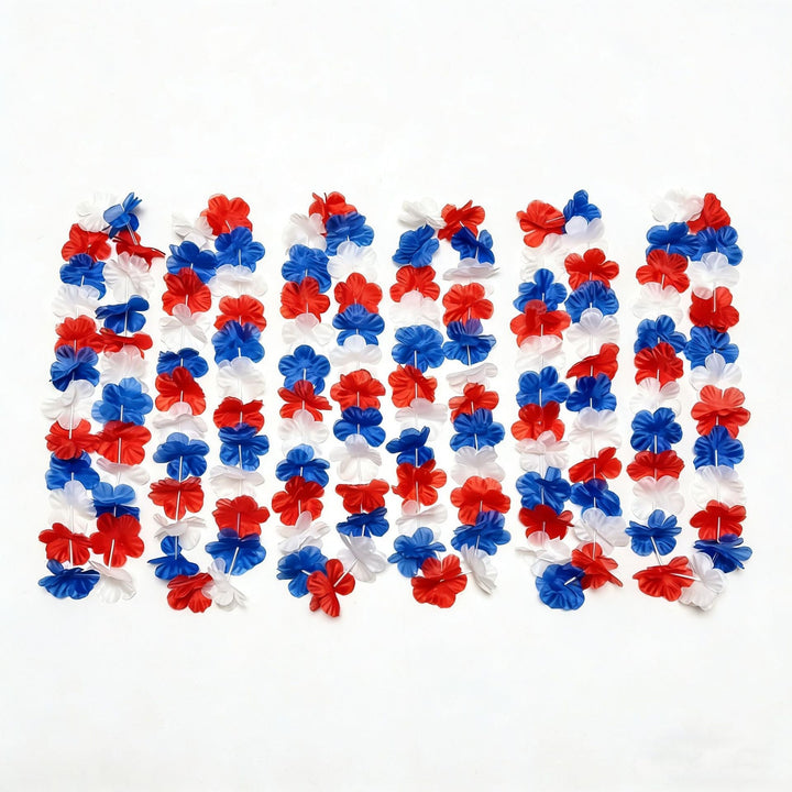 Unisex nan Hawaiian flower collar made of lightweight fabric flowers for party Luau