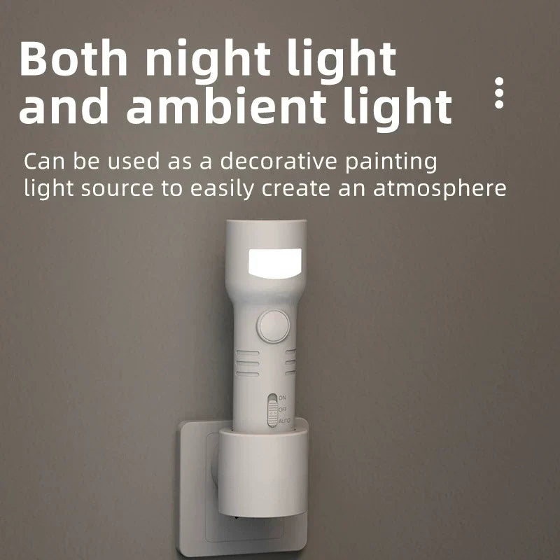 Ładowalna Lampa Nocna z Czujnikiem Ruchu i Latarką