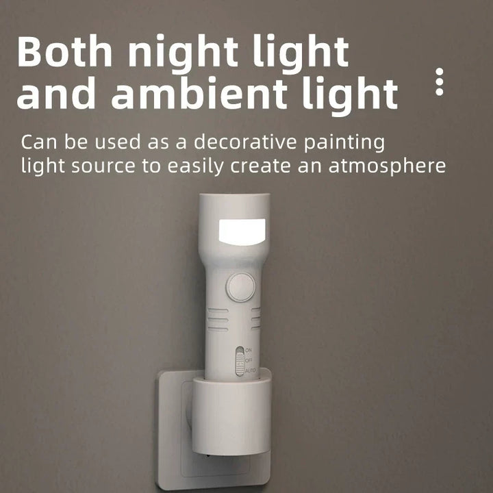 Ładowalna Lampa Nocna z Czujnikiem Ruchu i Latarką
