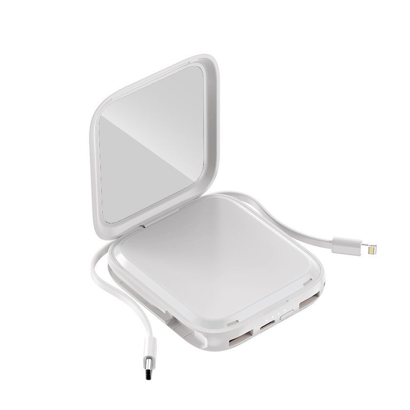 Przenośny kosmetyczny power bank z wbudowanym lustrem