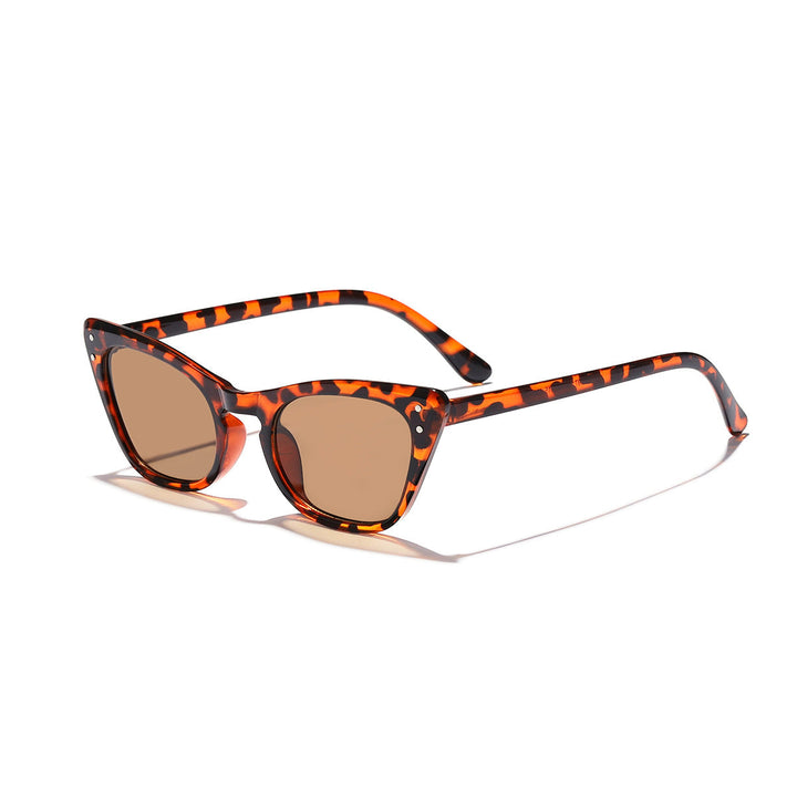 Damskie okulary przeciwsłoneczne Cat-Eye z lustrzanymi soczewkami i stylową oprawą