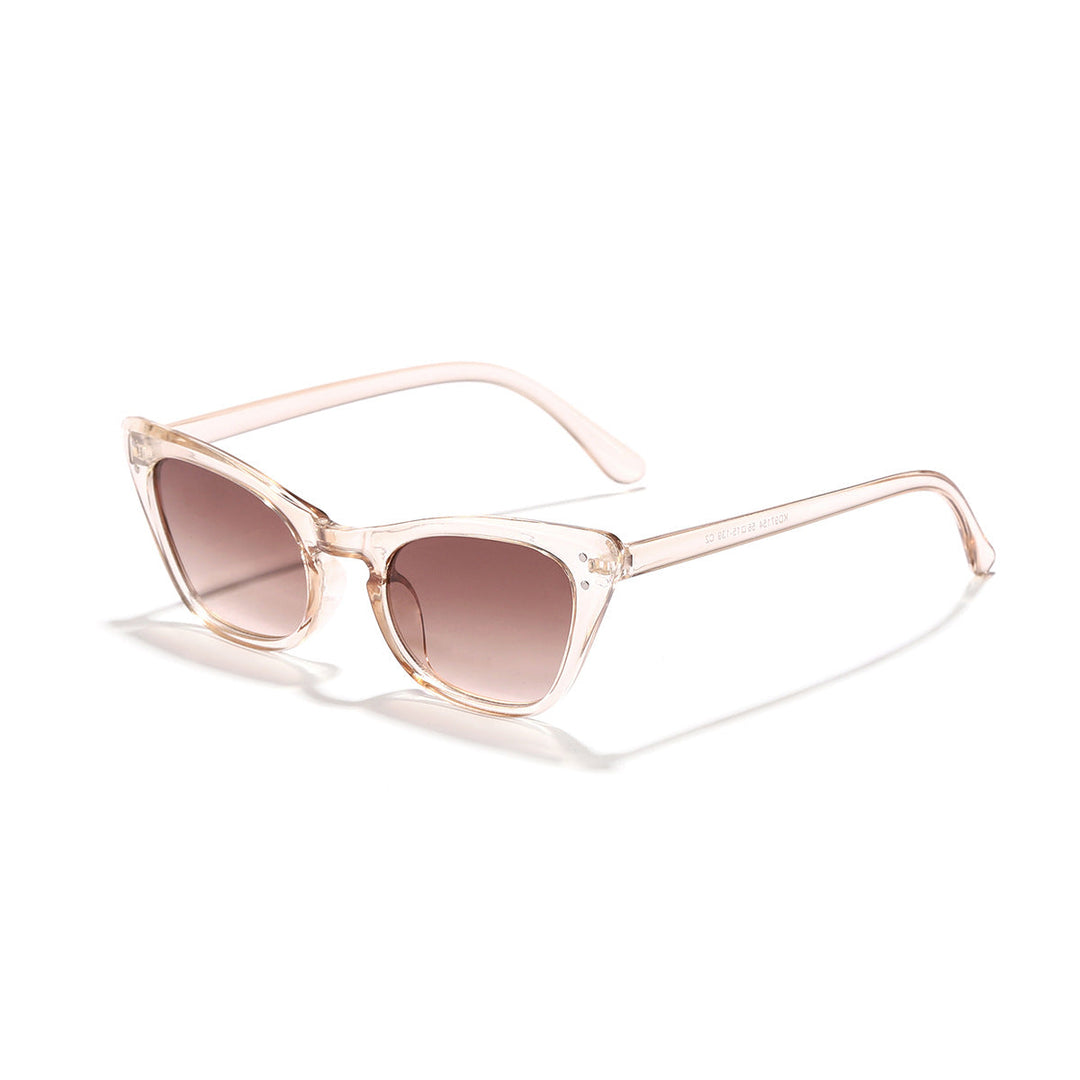 Damskie okulary przeciwsłoneczne Cat-Eye z lustrzanymi soczewkami i stylową oprawą