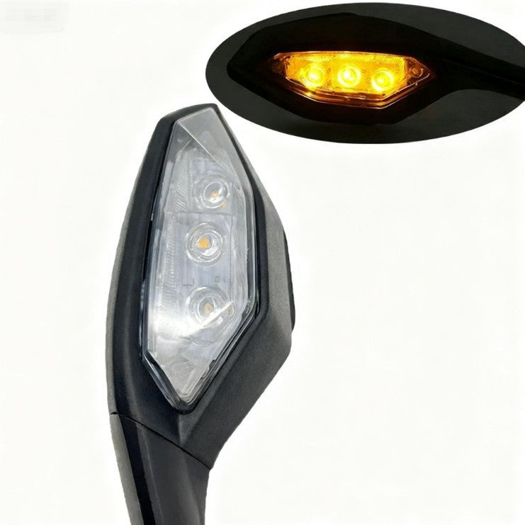 Regulowane Lusterko Wsteczne LED do Motocykla