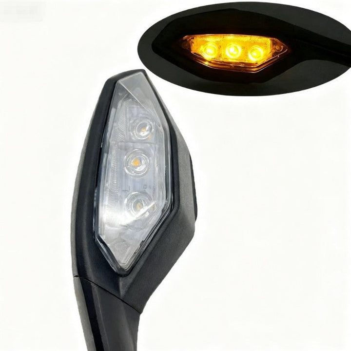 Regulowane Lusterko Wsteczne LED do Motocykla