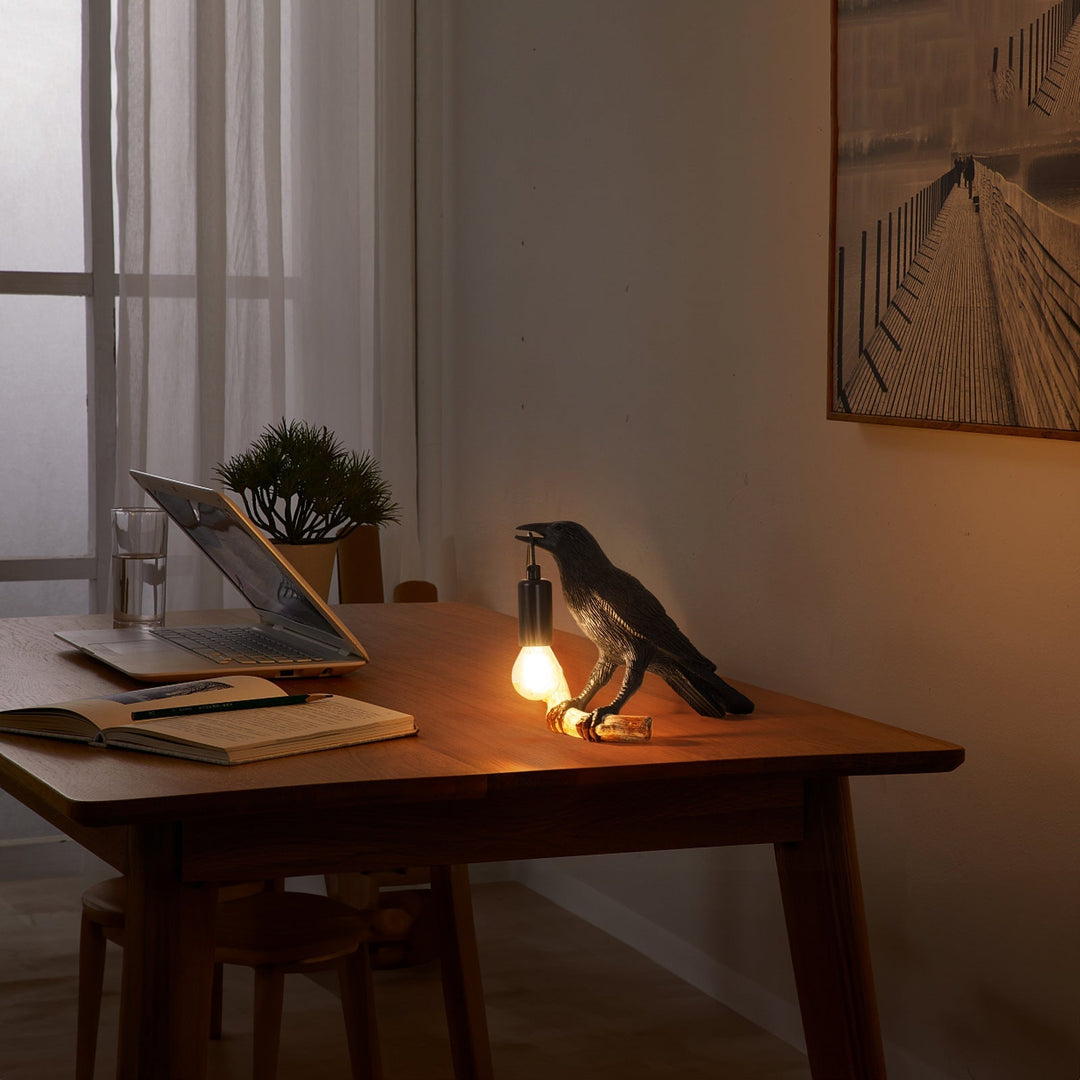 Kreatywna Lampa Stołowa w Kształcie Ptaka – Nocna Lampa Przy Łóżku, Mini Lampa do Salonów i Sypialni