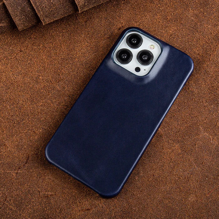 Etui z prawdziwej skóry olejowej na Apple iPhone