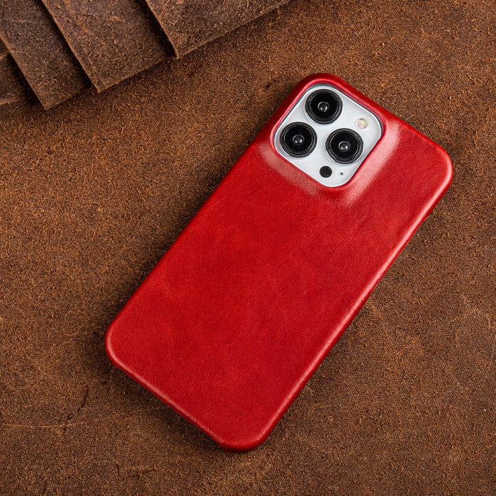 Etui z prawdziwej skóry olejowej na Apple iPhone