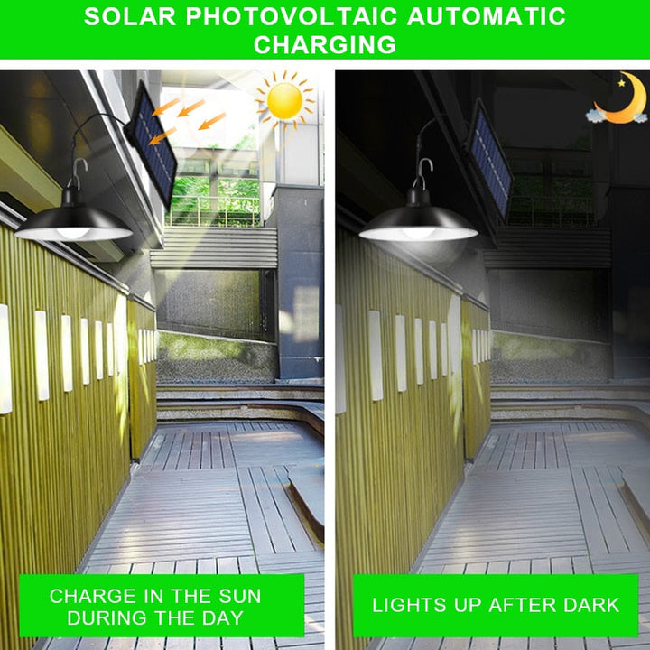 Solarno-czujnikowy czujnik ruchu - Lampa zewnętrzna z pilotem