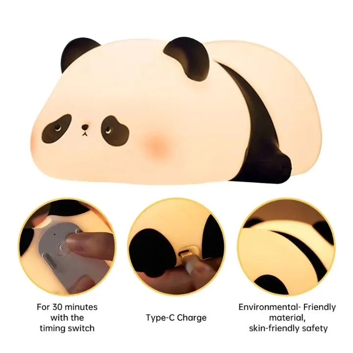 Lampka nocna Panda – Miękka, ładowalna i wszechstronna