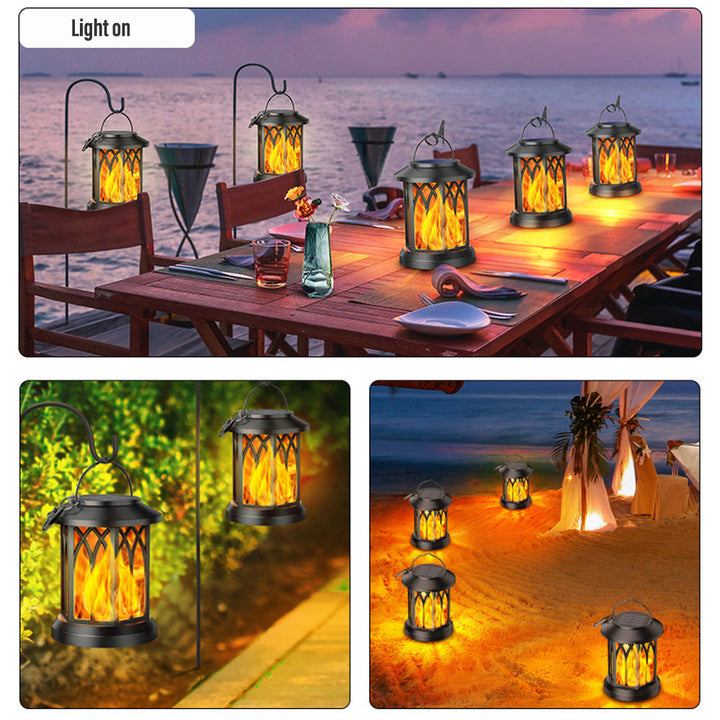 FlameGlow™ - Wisząca Lampa Słoneczna z Efektem Płomienia (2-pak)