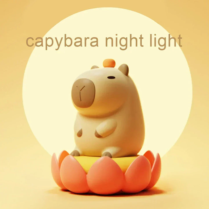 Capybara Light - Ładowana lampka nocna w kształcie kapibary z silikonem i baterią 800mAh