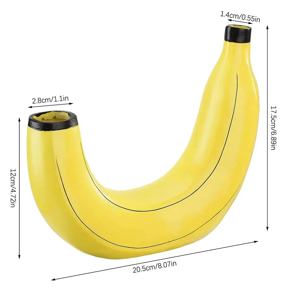 Wazon bananowy, wazon na kwiaty z żywicy, uroczy kształt banana, dekoracyjny wazon na stół do aranżacji kwiatowych, salon, sypialnia, dekoracja domu
