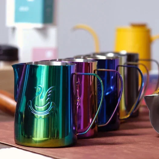 600ml stalowy dzbanek do kawy, spieniacz do mleka, kubek, urządzenie do robienia śmietany, narzędzie do latte art, elegancka łabędź