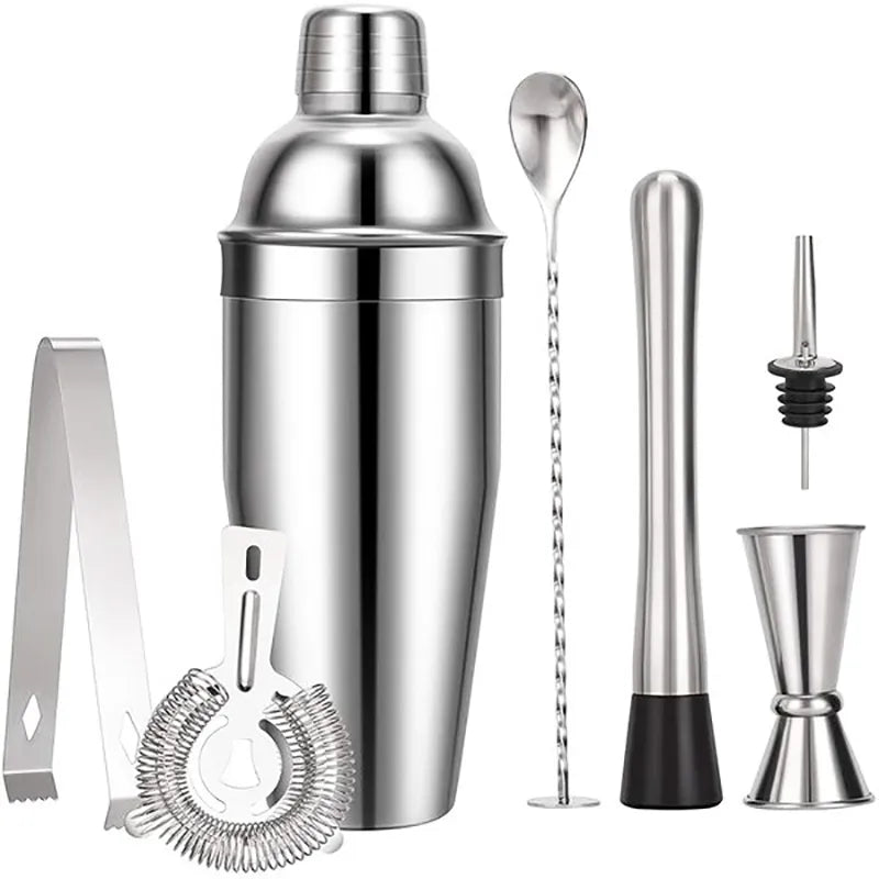550 ml/750 ml Stal nierdzewna Shaker do koktajli Zestaw narzędzi barmana Zestaw barowy z wieszakiem na wino Narzędzie na prezent urodzinowy