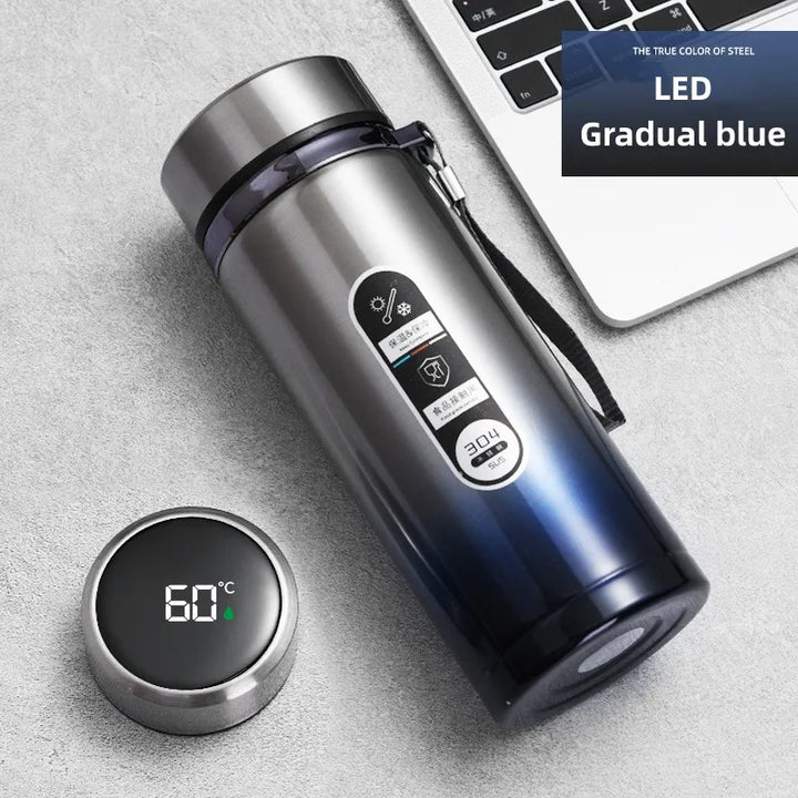 800ml-1L Termos ze Stali Nierdzewnej – Przenośny Flask z Wyświetlaczem Temperatury LED