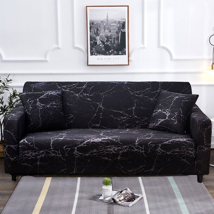 Nowoczesna kolorowa elastyczna pokrywa na sofę z antypoślizgowym wykończeniem