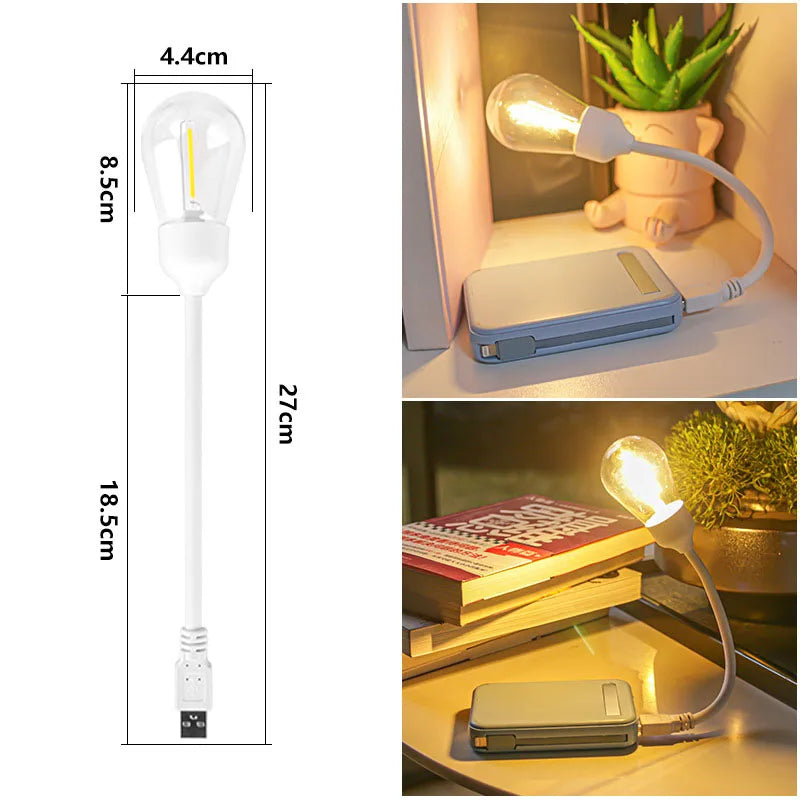 USB LED Obracająca się Lampka Nocna – Elastyczna Lampka do Czytania w Ruchu |