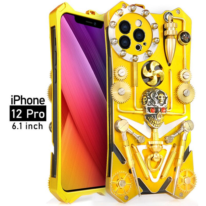 Etui na iPhone w stylu Cyberpunk z Mechanic Skull