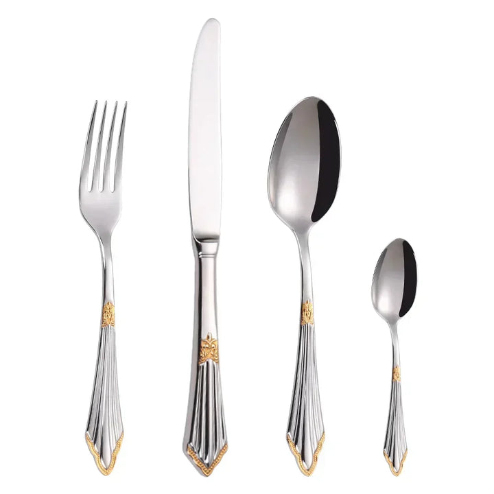 LuxSpoon | Elegancki zestaw sztućców w złotym designie